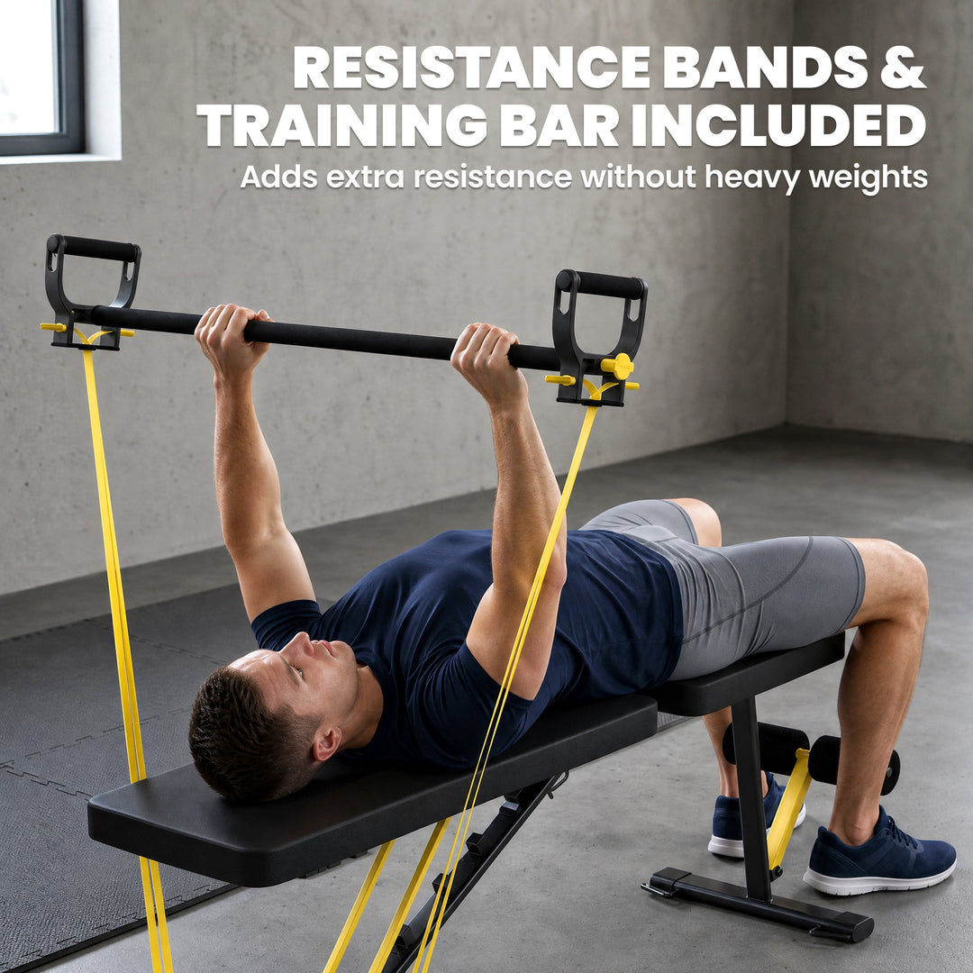 Adjustable Weight Bench, 300kg Incline Decline Flat Foldable Bench Pre