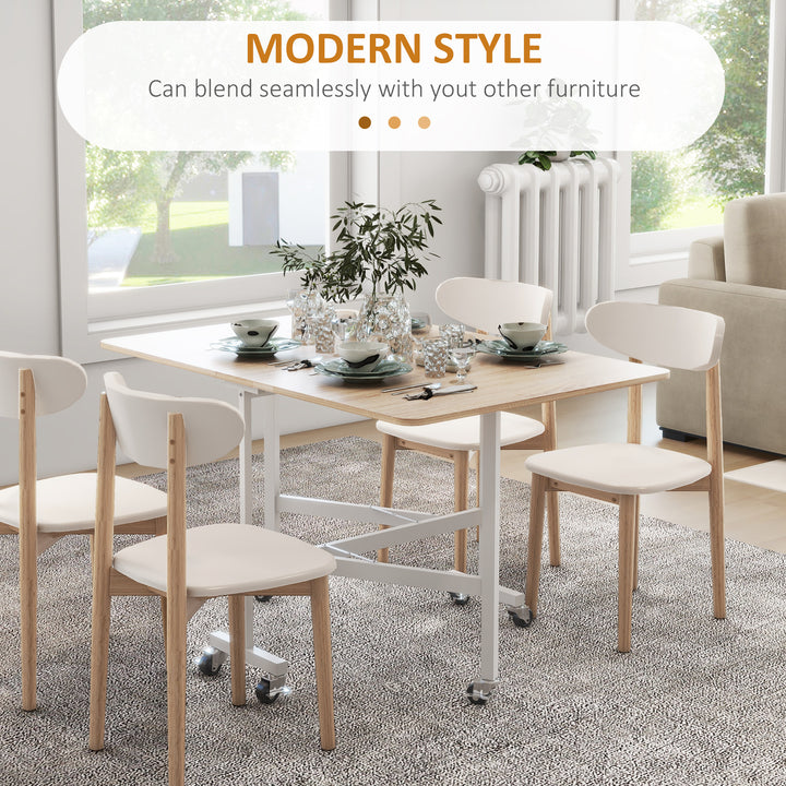 4-6 Person Drop Leaf Dining Table - Oak - view 4