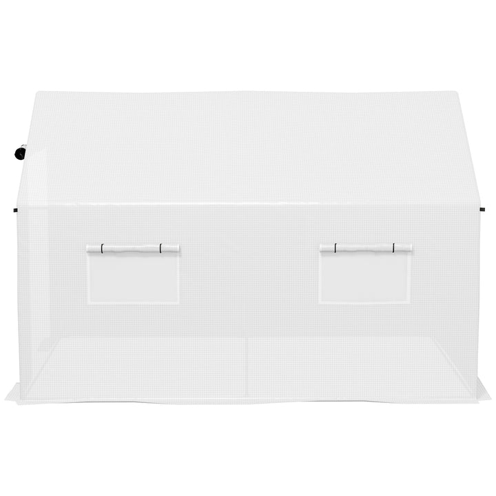 Polyethylene Walk-in Polytunnel Greenhouse, 2 x 3(m), White