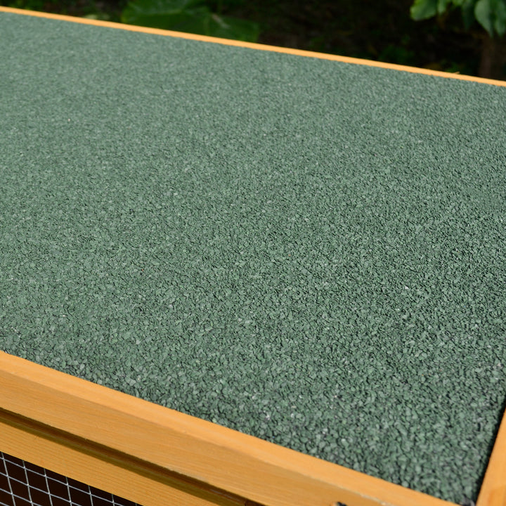 Rabbit Hutch Outdoor Guinea Pig Hutch House Small Animal Bunny Cage w/ Openable Roof, 115 x 44 x 65 cm