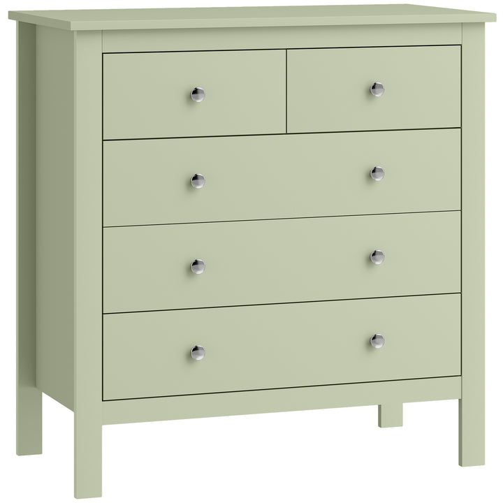 5 Drawer Chest of Drawers, Modern Dresser for Bedroom, Bedside Storage