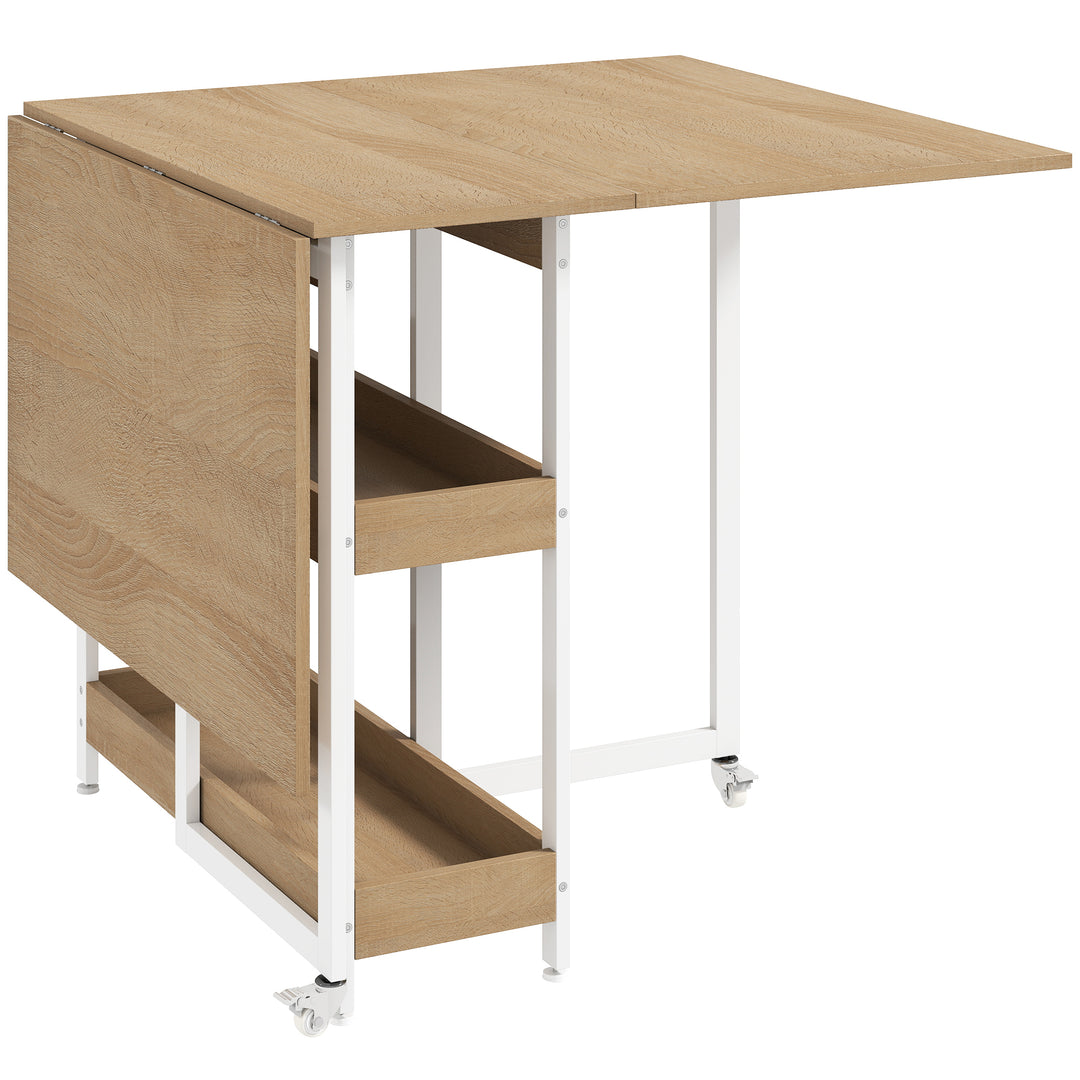 Four-Person Drop Leaf Table - Natural wood finish