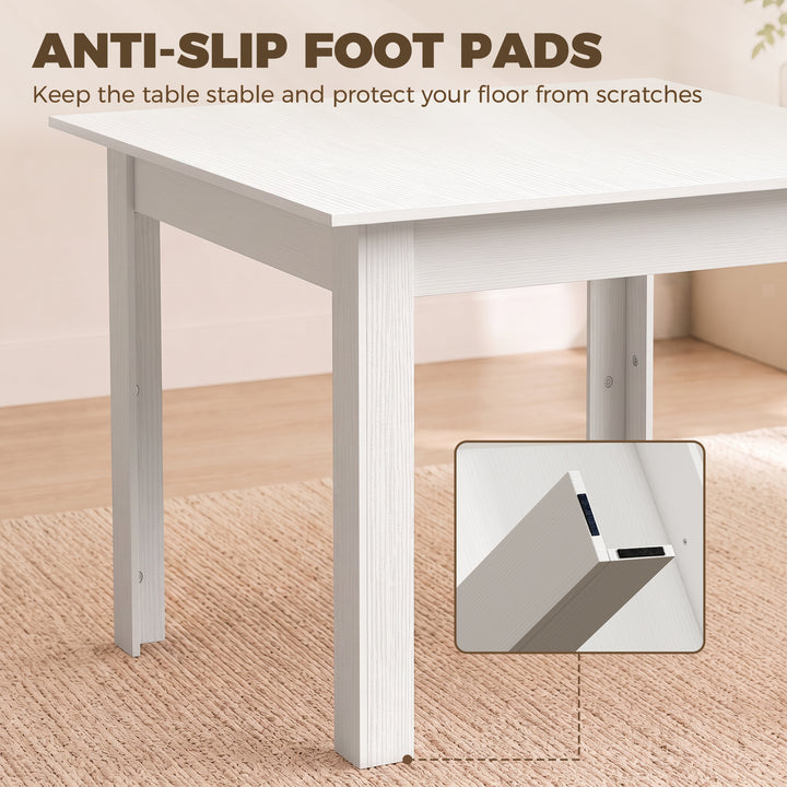 Square Dining Table, Modern Small Dining Table with Wood Effect, Space