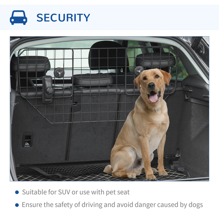 MCL Dog Guard for Cars Adjustable Boot Barrier Metal Mesh Pet Headrest, 90-120W x 40.5H cm