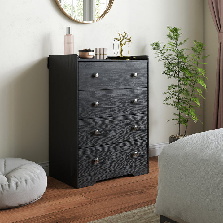 4 Drawer Chest of Drawers, Modern Dresser for Bedroom, Storage Cabinet