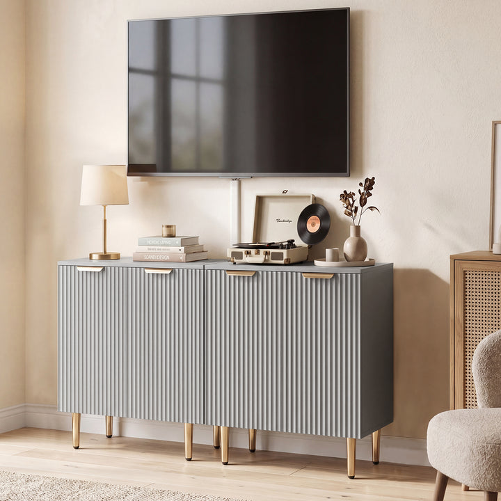 Sideboard Buffet Cabinet, Modern Kitchen Storage Cabinet with Adjustab