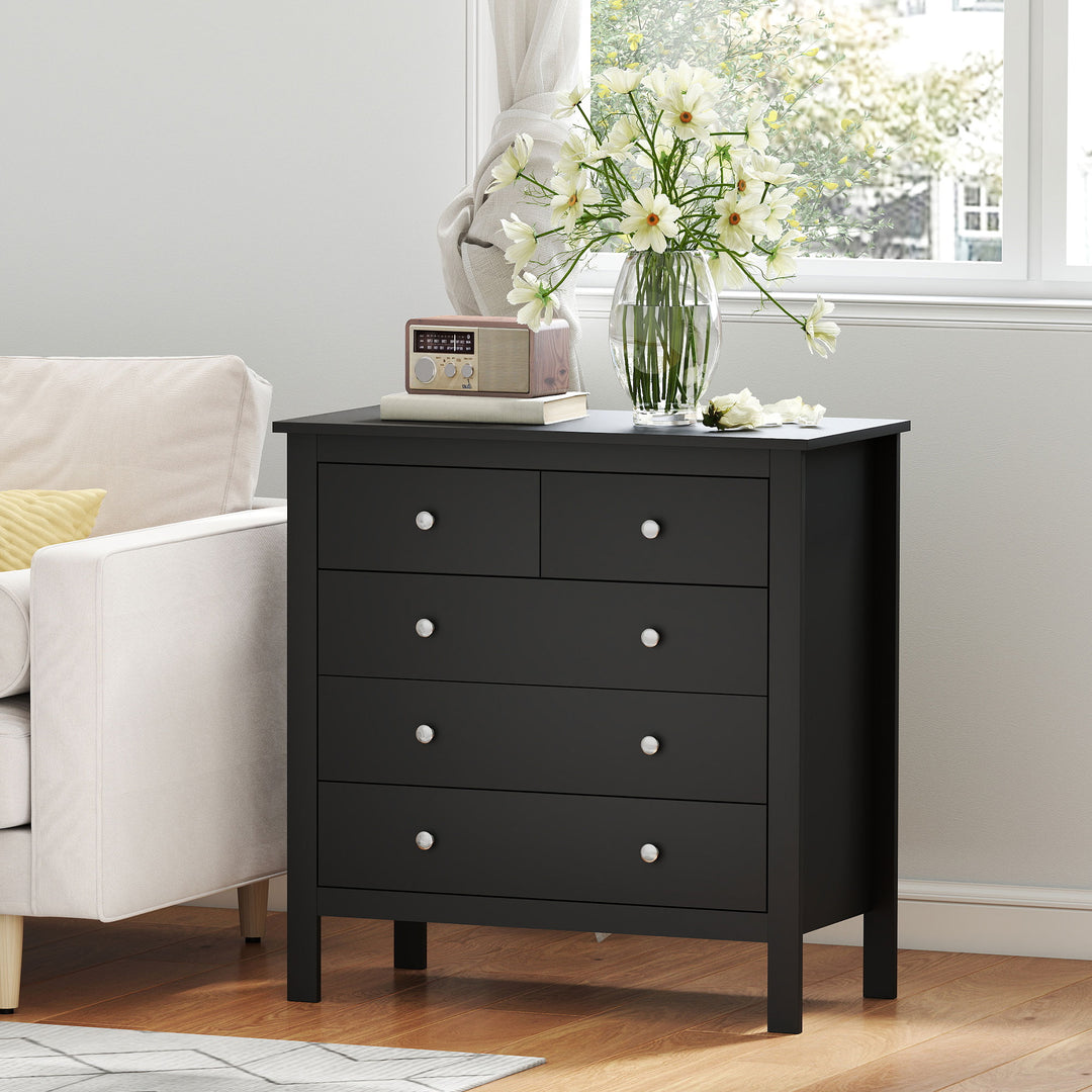5 Drawer Dresser for Bedroom, Modern Chest of Drawers, Wide Storage Un