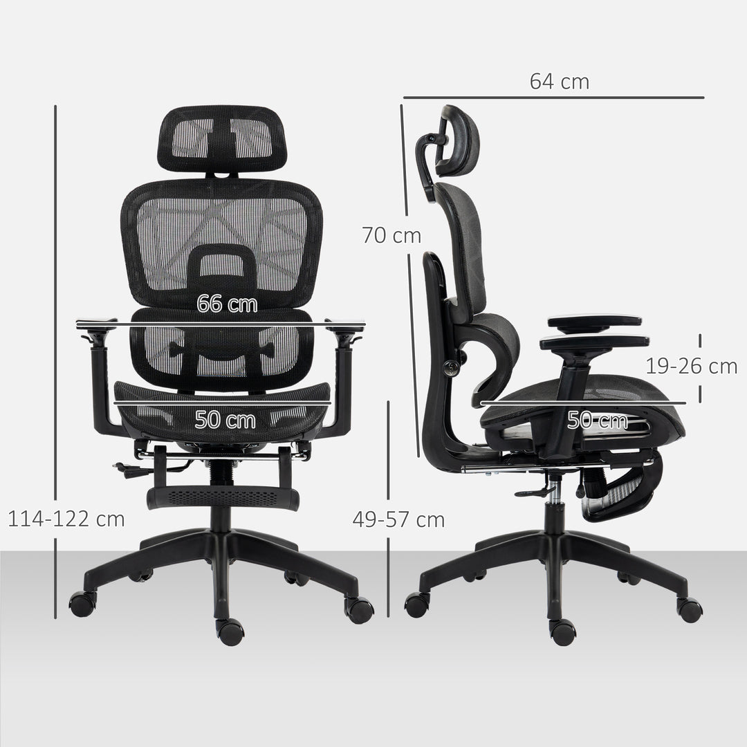 Multi-Adjustable Mesh Office Chair - Black