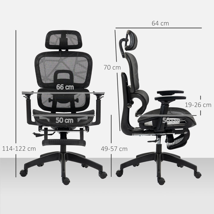 Multi-Adjustable Mesh Office Chair - Black