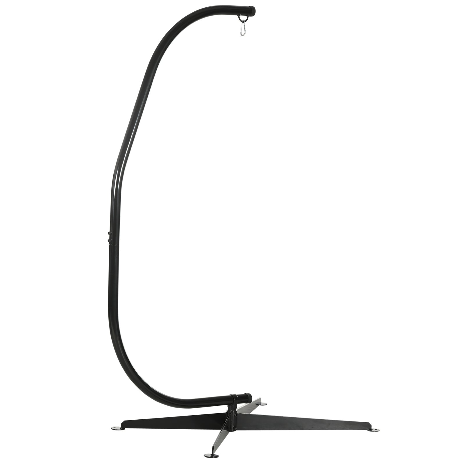 Hanging Hammock Stand Hammock Chair Stand C Stand Steel Heavy Duty Stand for Hanging Hammock Air Porch Swing Chair Indoor Outdoor (Only Construction)