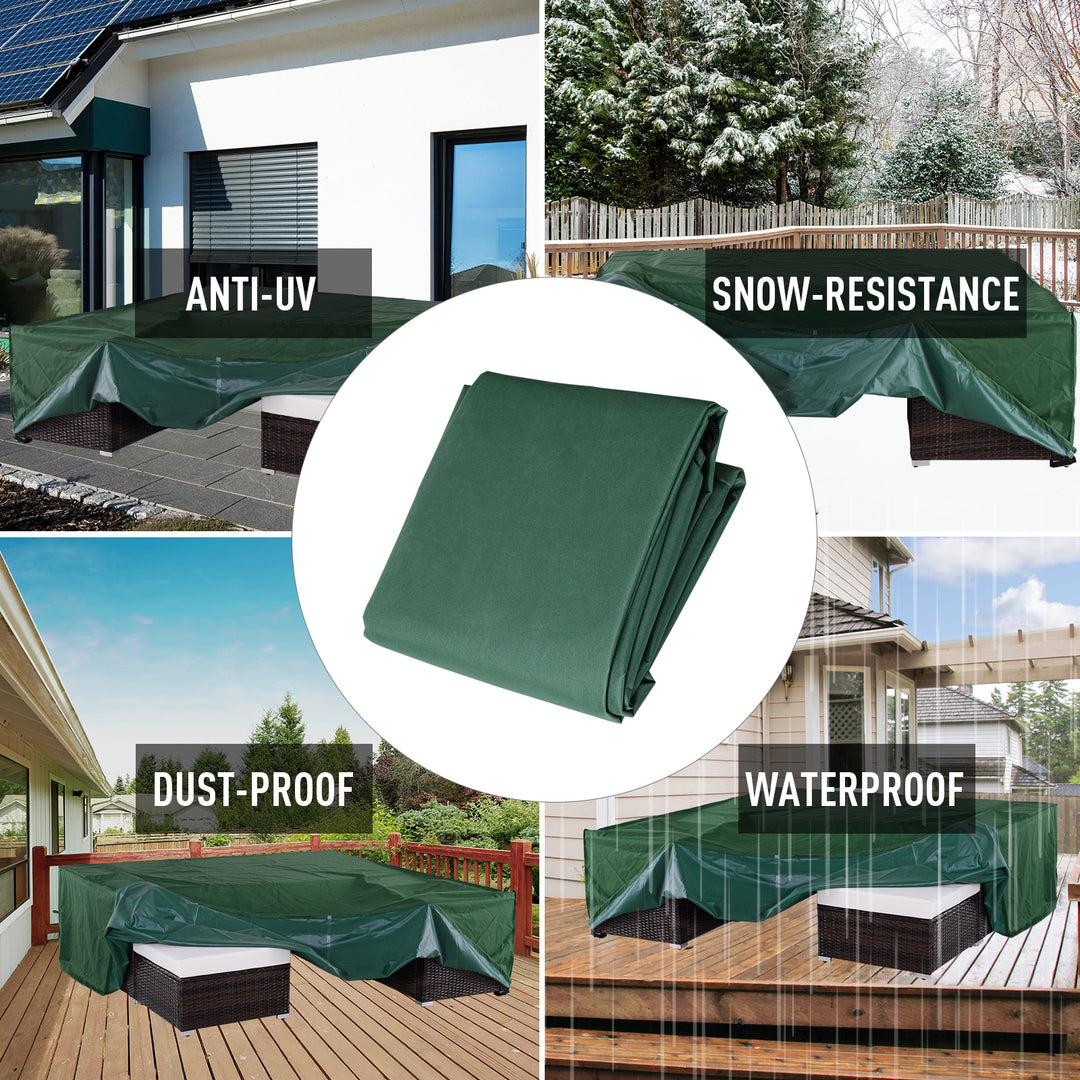 Outsunny 600D Garden Furniture Cover Outdoor Garden Rattan Furniture Protection Oxford Patio Set Cover Waterproof Anti