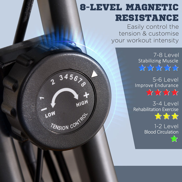 2-in-1 Folding Exercise Bike with 8-Level Magnetic Resistance, Arm Resistance Band, Pulse Sensor, Green