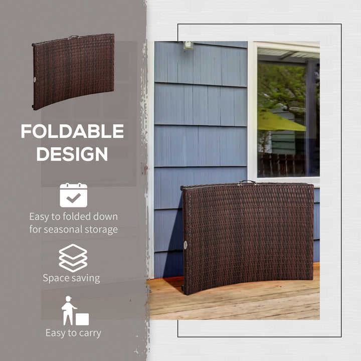 MCL Rattan Folding Sun Lounger Outdoor Chair with Cushion and Pillow Cream White