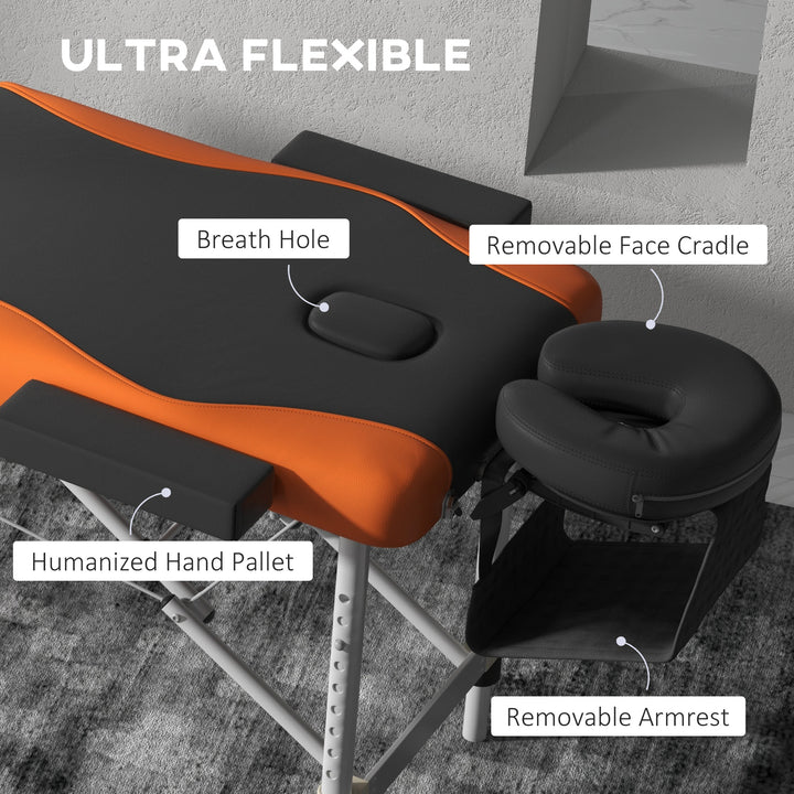 Foldable Massage Bed Portable Table, 3-Section Aluminium Foldable Beau