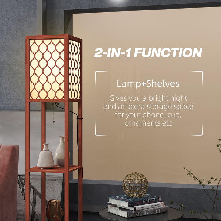 Duo Light Floor Shelves - Brown