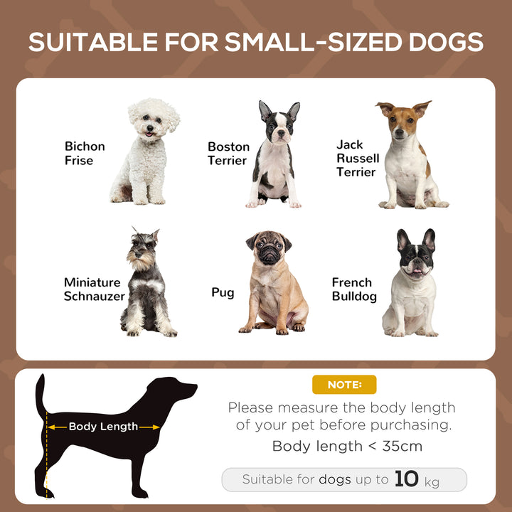 Raised Dog Bed Waterproof Elevated Pet Cot with Breathable Mesh UV Protection Canopy Brown, for Small Dogs, 61 x 46 x 62cm