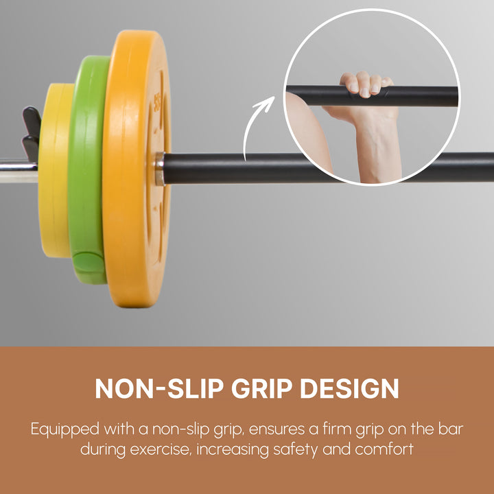 20kg Barbell Weights Set, Adjustable Weights with Non-slip Handle, for Women and Men Home Gym Exercise Weight Strength Training