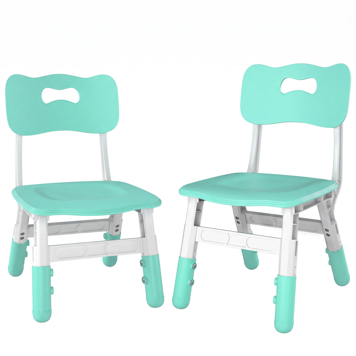 2 PCS Kids Desk Chairs, 3 Level Height Adjustable Children's Chairs - Green