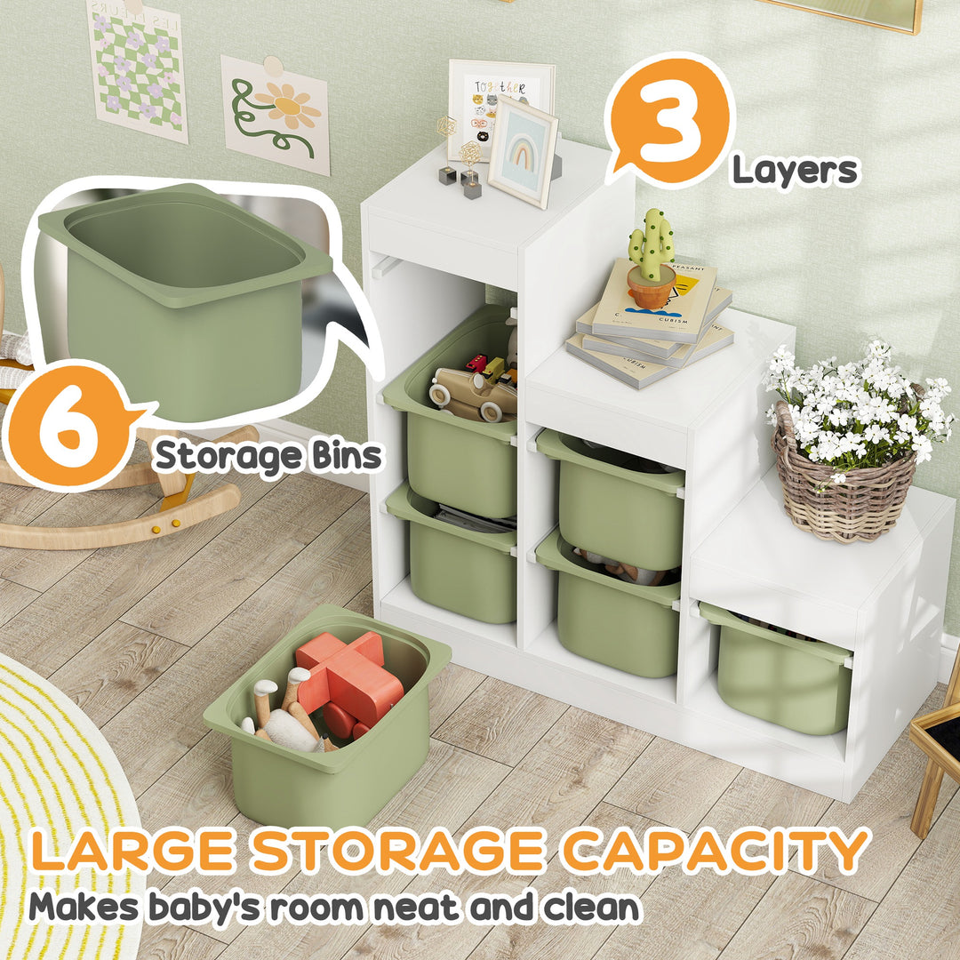 Toy Storage Organiser, Three-Layer Kids Toy Storage Units, with Remova