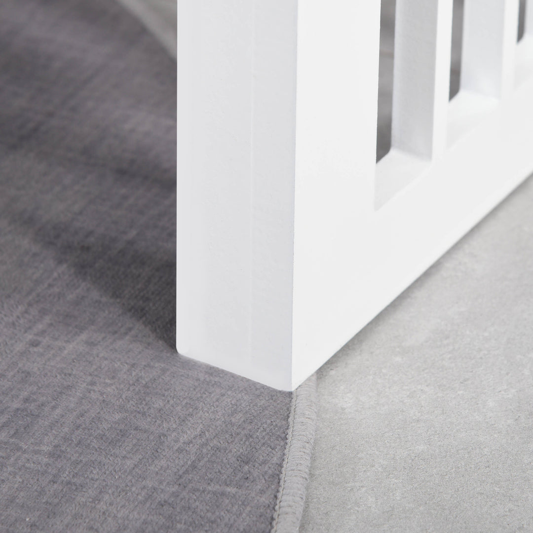 MCL Raised Dog Feeding Bowls with Stand, Stainless Steel for  Extra Small and Small Dog, 44L x 24W x 15H cm - White