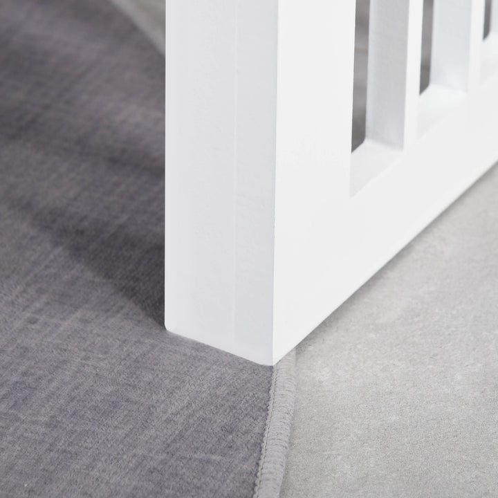 MCL Raised Dog Feeding Bowls with Stand, Stainless Steel for  Extra Small and Small Dog, 44L x 24W x 15H cm - White