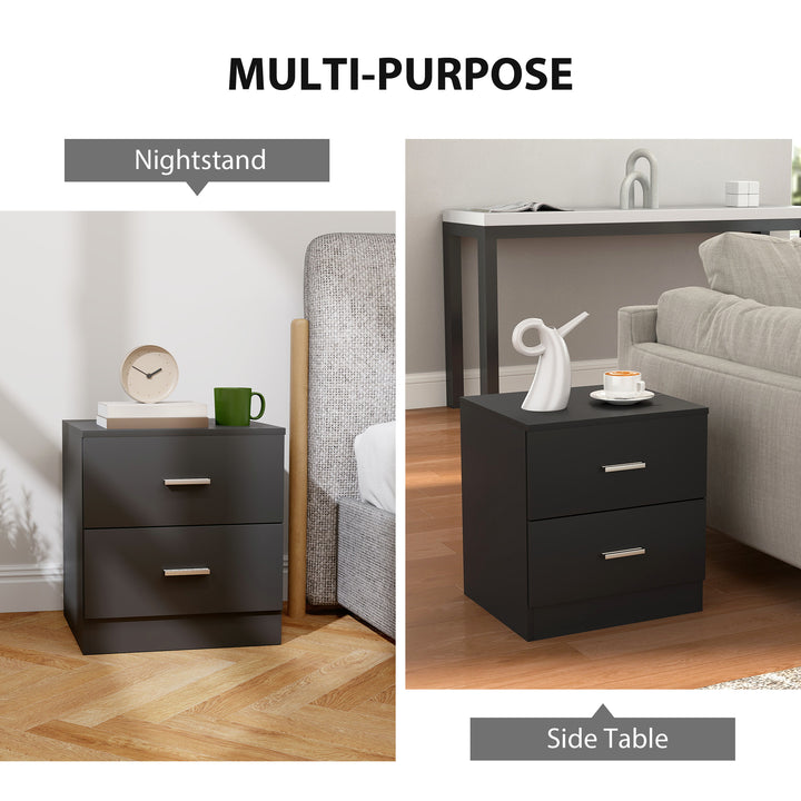 Modern Bedside Table, Beside Cabinet with 2 Drawers, for Bedroom, Livi