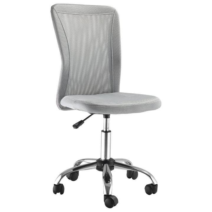 Office Chair, Armless Desk Chair, Adjustable Computer Swivel Chair with Rolling Wheels and Mesh Back for Home Work Study, Grey