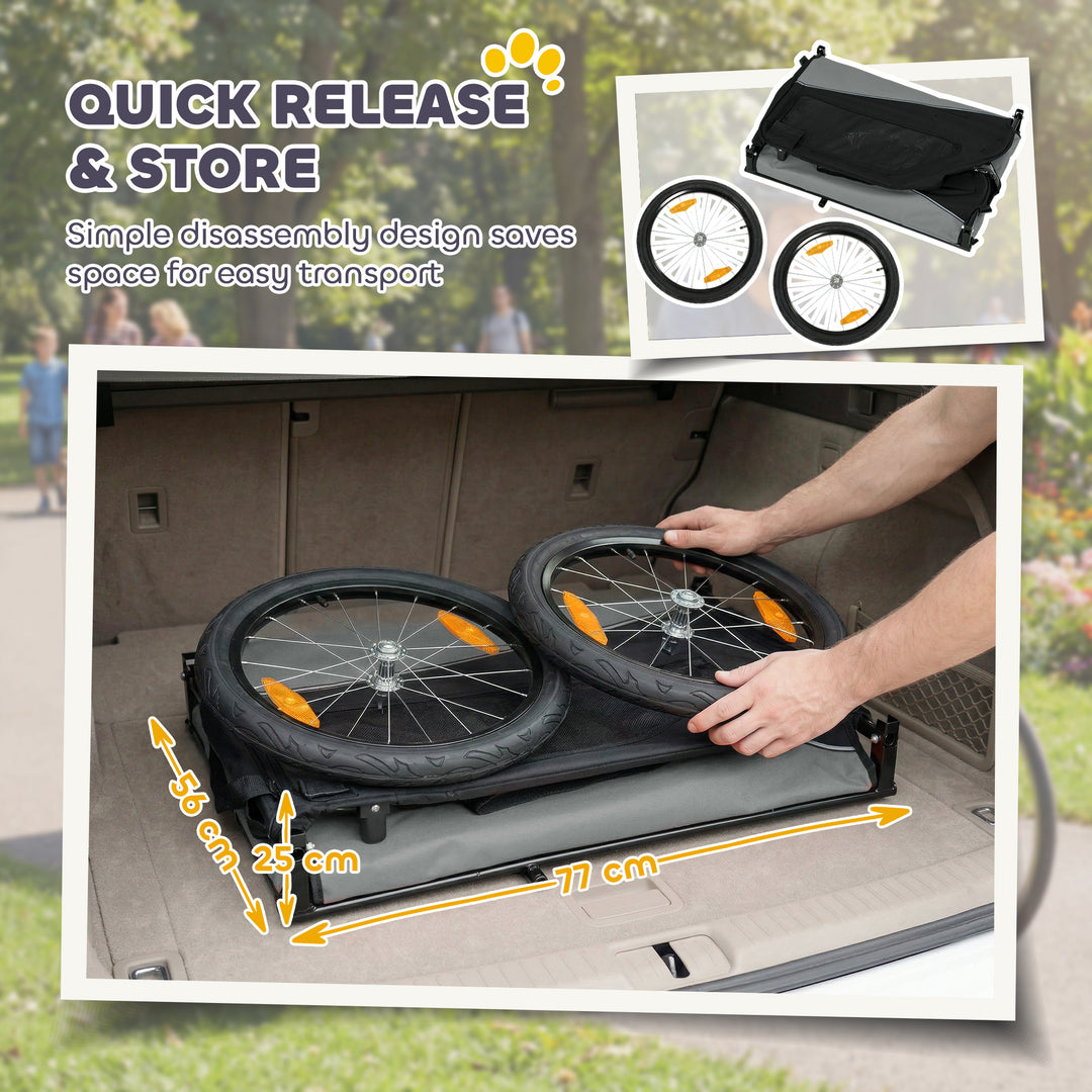 Dog Bike Trailer, Dog Cart Bicycle Carrier for Small and Medium Pets w