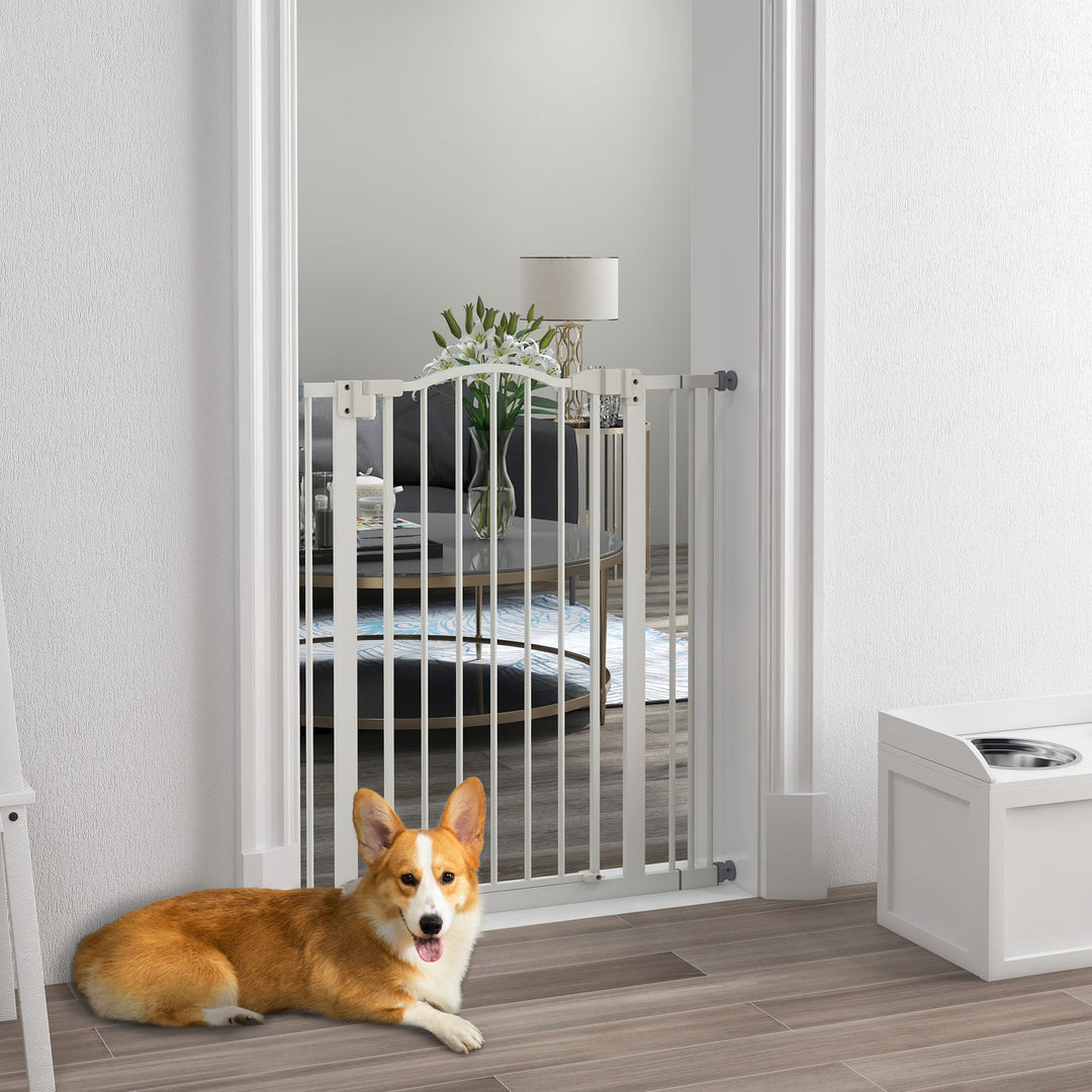 Metal Pet Safety Gate Dog Gate Folding Fence 74-87cm