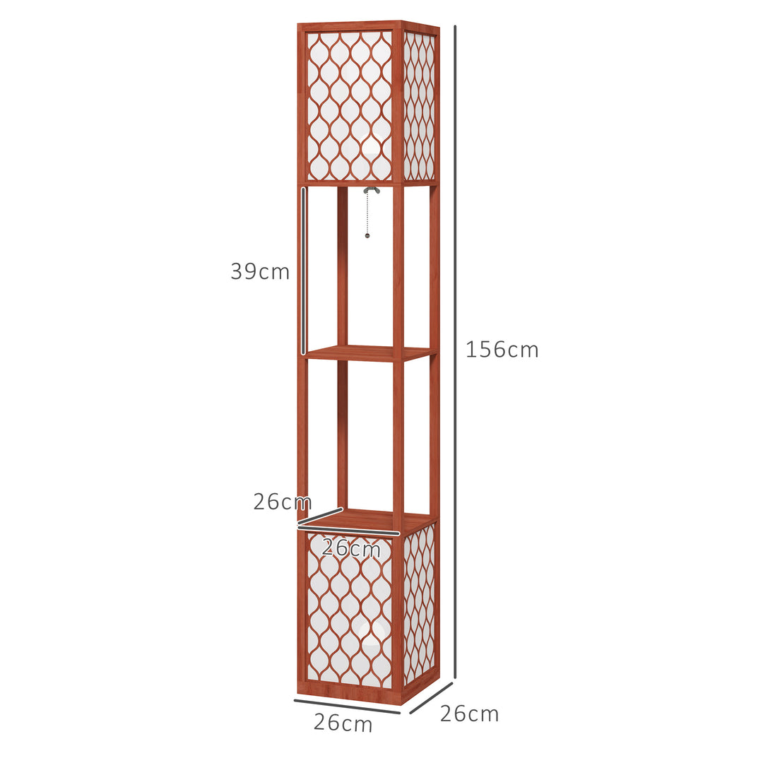 Duo Light Floor Shelves - Brown