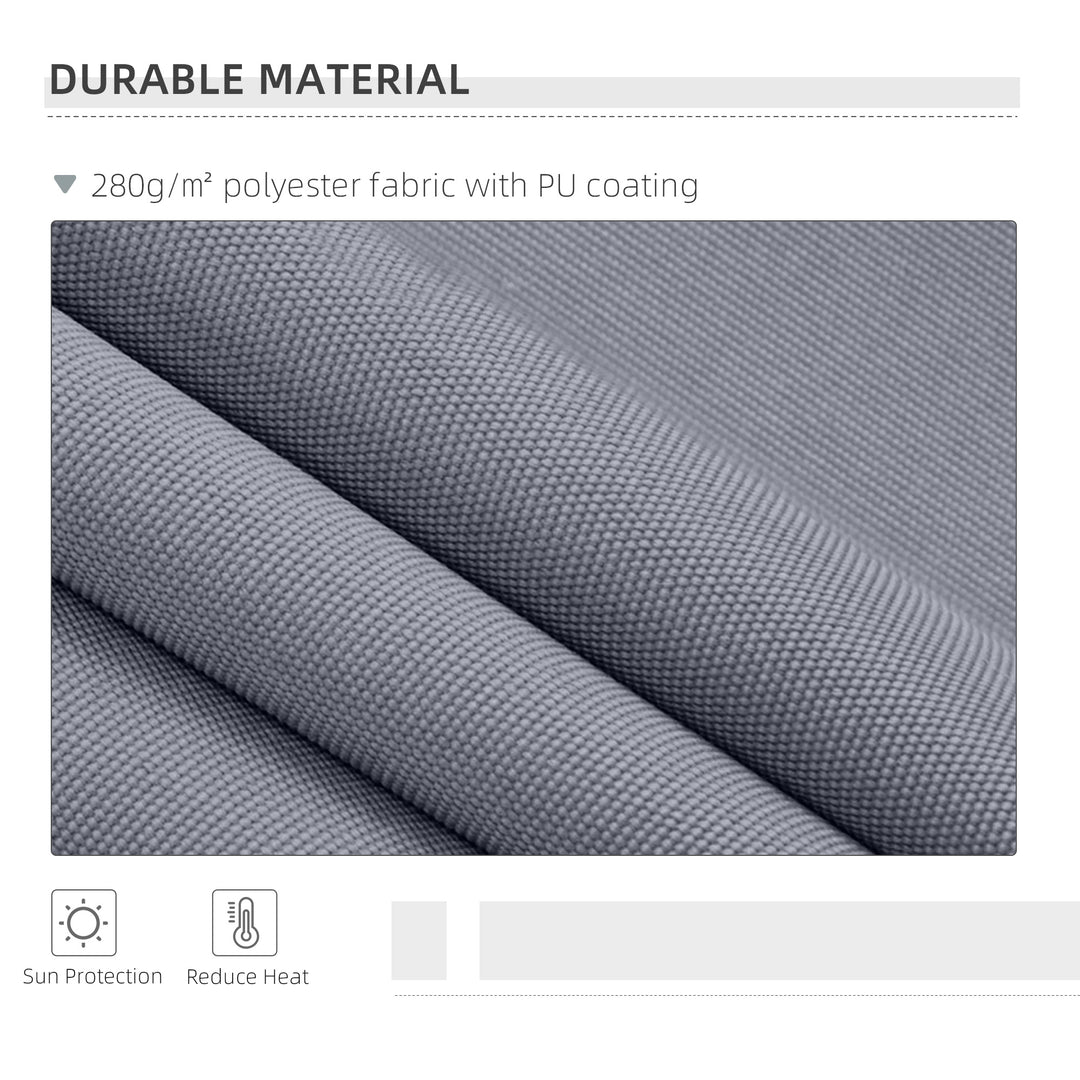 Manual Retractable Awning, size (4m x3m)-Grey