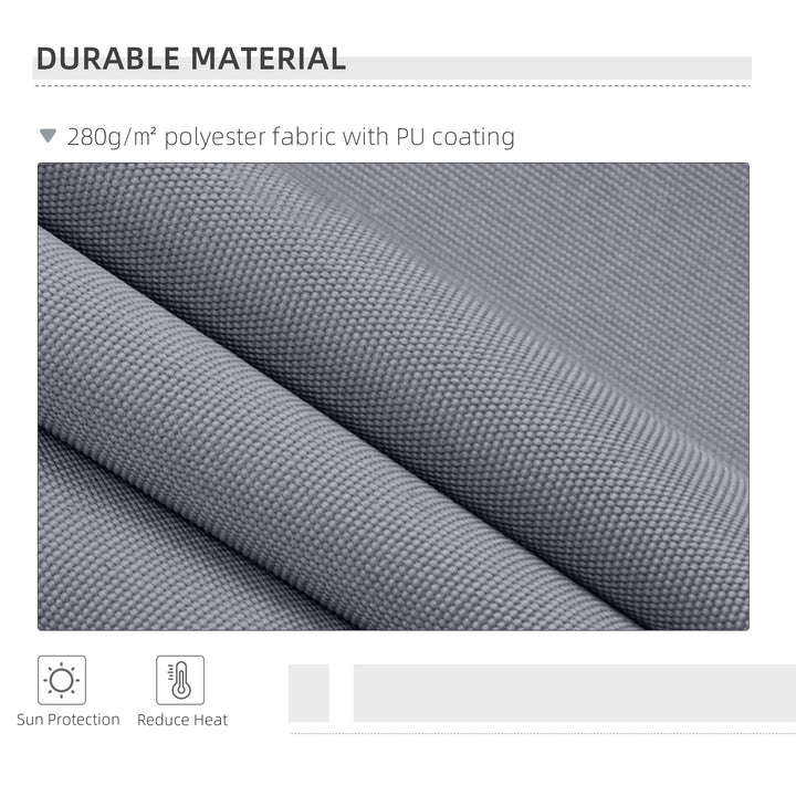 Manual Retractable Awning, size (4m x3m)-Grey