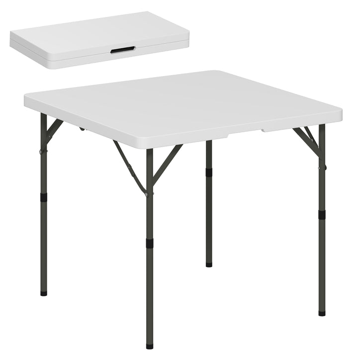 34/74cm Folding Camping Table, with Handle - White