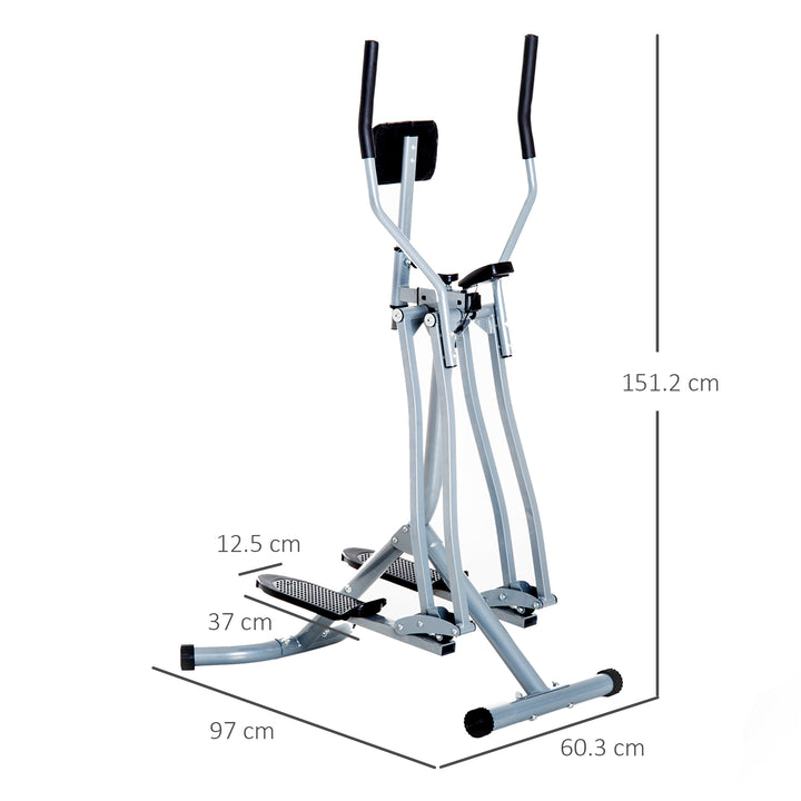 MCL Air Walker Glider, Cross Trainer Fitness Machine, with LCD, for Home Gym, Grey