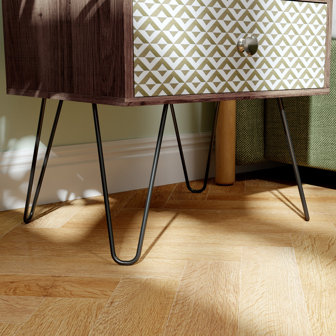 Nightstand, 2-Drawer Bedside Table, Bedside Cabinet, Sofa End Side Table for Living Room, Bedroom, Rustic Brown
