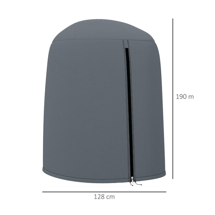 190 x Φ128cm Hanging Egg Chair Furniture Cover - Grey
