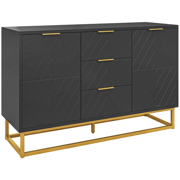 MCL Sideboard with 3 Drawers and Adjustable Shelves for Living Room - Black