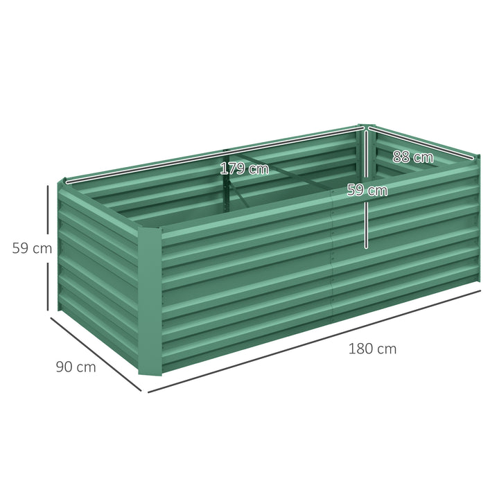 Raised Beds for Garden, Galvanised Steel Outdoor Planters with Multi-r