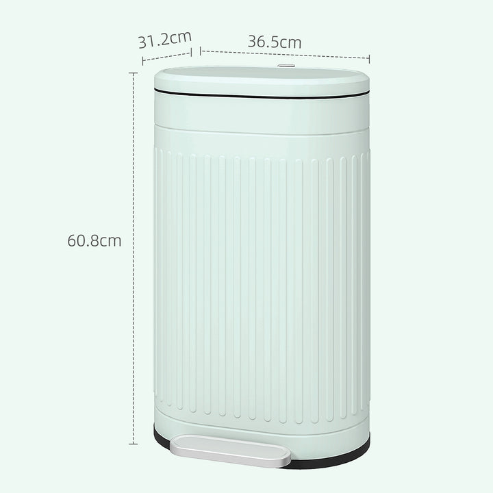 30L Metal Kitchen Bin, with Soft-Close Lid - Light Green