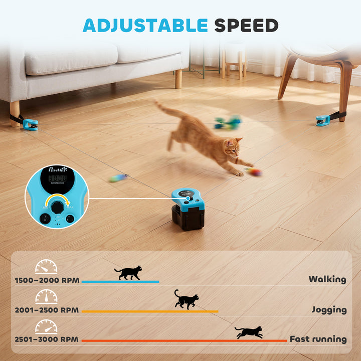 Interactive Cat Toy for Indoor Kittens &amp; Adult with Adjustable Speed, 