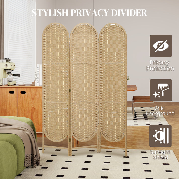 Freestanding Privacy Screen, 3 Panel Folding Room Divider for Living R