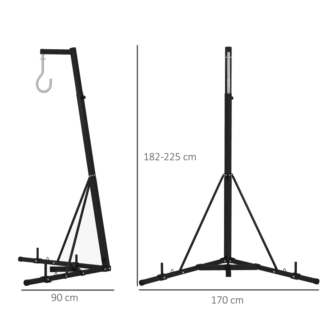 SPORTNOW Foldable Punch Bag Stand for Heavy Bag, Speed Bag, Freestanding and Adjustable