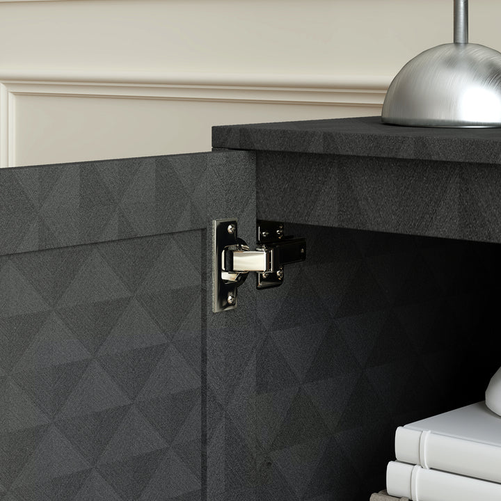 Modern Sideboard, Freestanding Sideboard Storage Cabinet with Adjustable Shelf and 2 Doors for Living Room, Grey