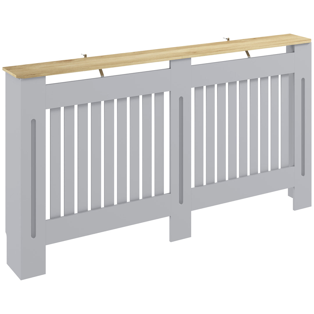 Slatted Radiator Cover, Painted Cabinet with Line Grill Design, 152L ×