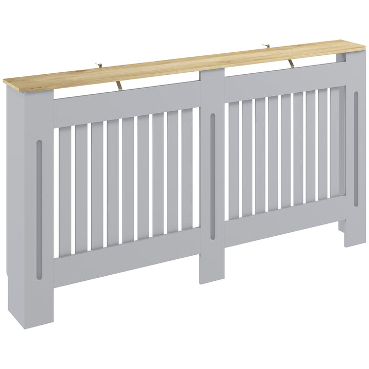 Slatted Radiator Cover, Painted Cabinet with Line Grill Design, 152L ×