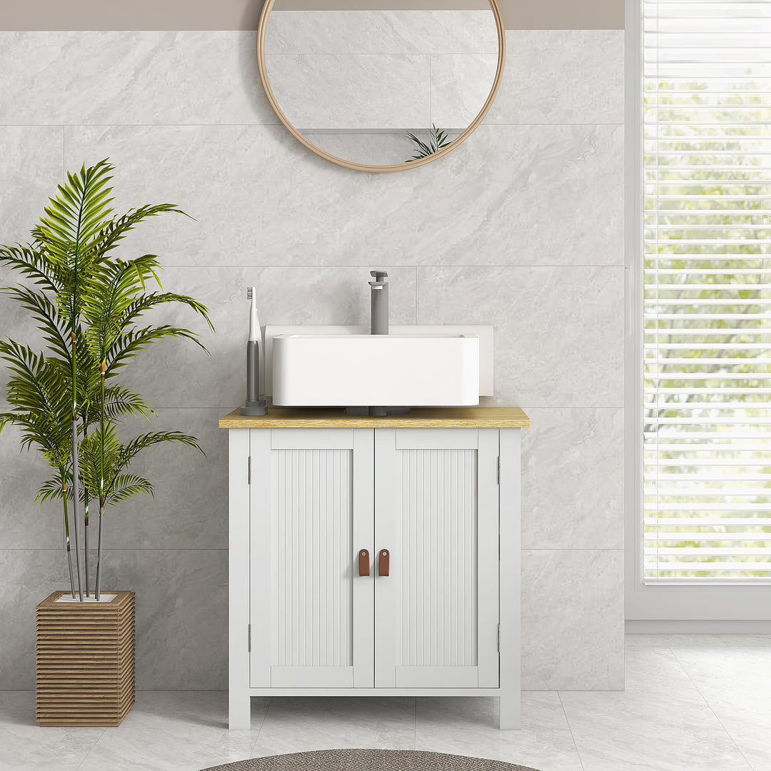 Under Sink Bathroom Cabinet for Basin without Pedestal - White
