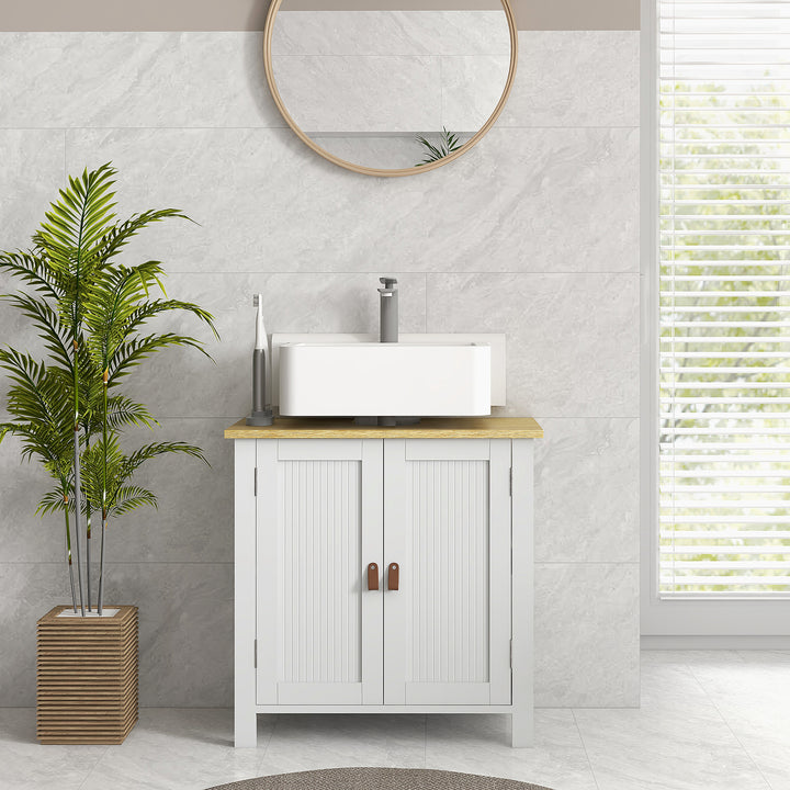 Under Sink Bathroom Cabinet for Basin without Pedestal - White