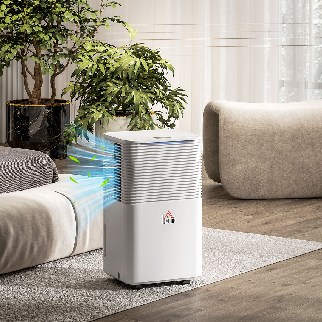 10L/Day 2000ML Portable Quiet Dehumidifier for Home Laundry Room Bedroom Basement, Electric Moisture Air De-Humidifier with 3 Modes