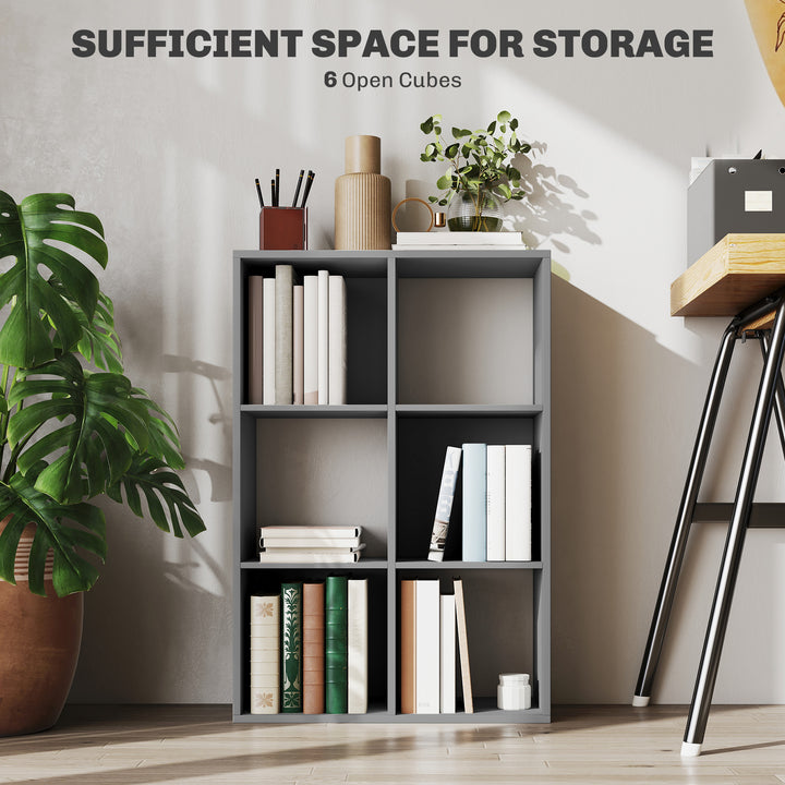 6-Cube Bookshelf - Light Grey