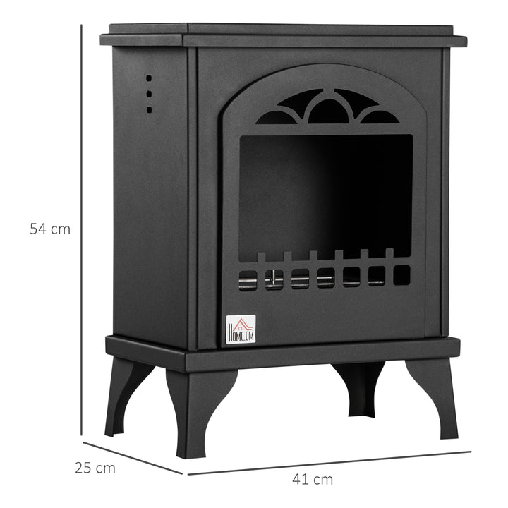 MCL Free Standing Ethanol Fireplace, Bioethanol Heater Stove Fire with 0.9L Tank, 3 Hours Burning Time, Black